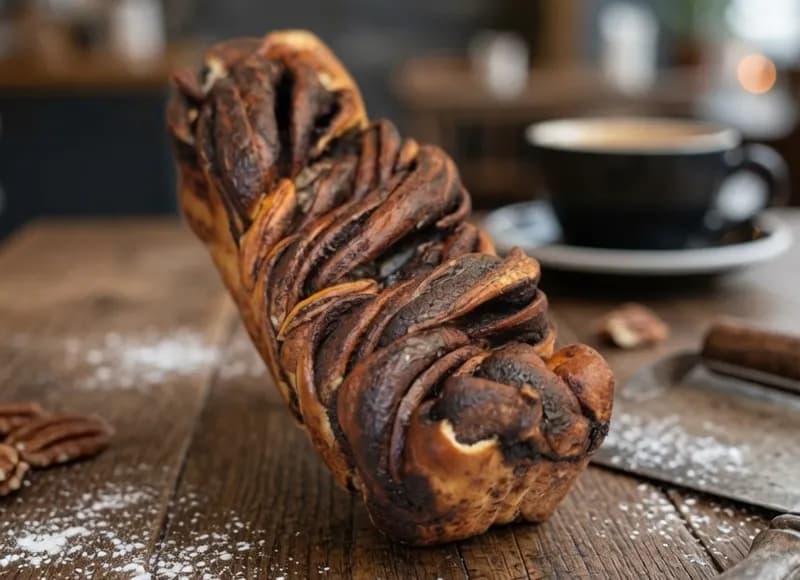 Babka brioche tressé au chocolat